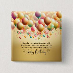 Glückwünsche zum leuchtenden Geburtstag Button