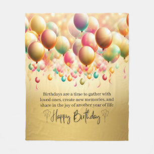 Glückwünsche zum leuchtenden Geburtstag Fleecedecke