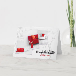 Glückwünsche zum neuen Zuhause von Realtor in mode Karte