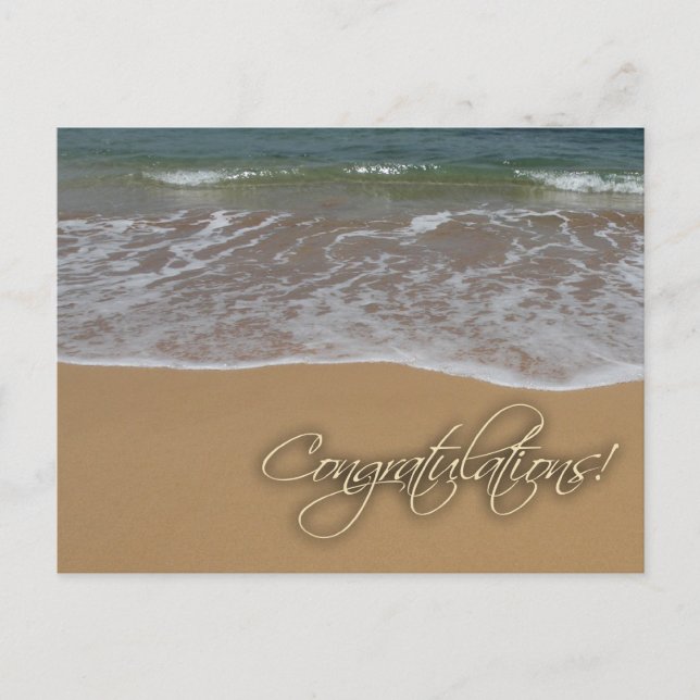 Glückwünsche zum Thema Strand Postkarte (Vorderseite)