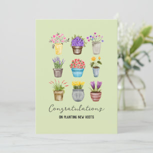 Glückwünsche zur Anpflanzung neuer Wurzeln für neu Karte