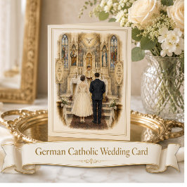 Glückwünsche zur deutschen katholischen Hochzeitsm Karte