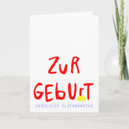 Glückwünsche zur Geburt mit Igel Karte