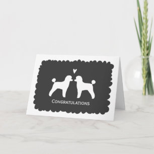 Glückwünsche zur Hochzeit der Toy Poodles Karte