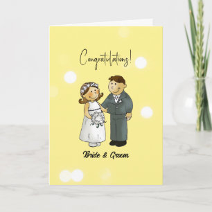 Glückwünsche zur Hochzeit für Braut und Bräutigam Karte