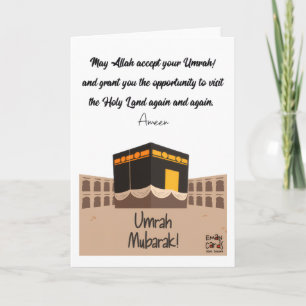 Glückwünsche zur Umrah Karte