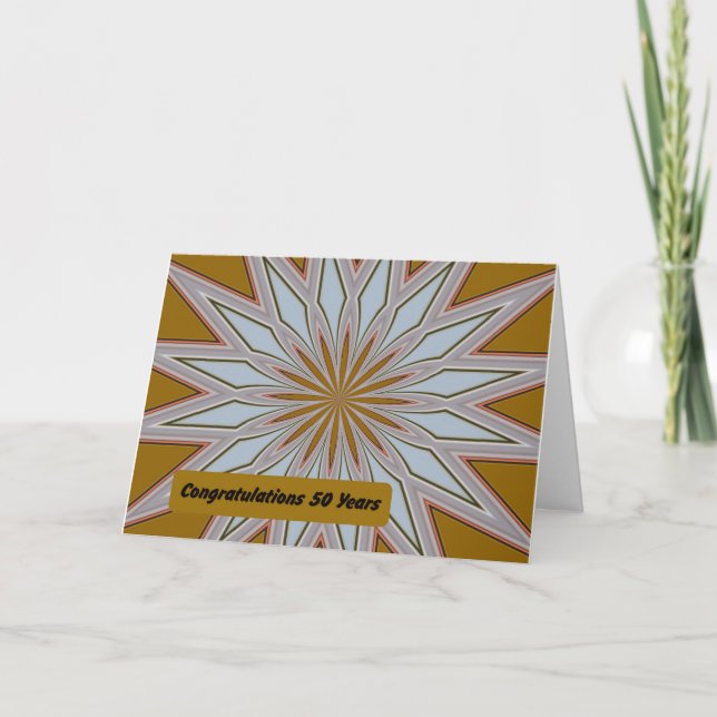 Glückwunschkarte, 50 Jahre im Geschäft Karte (Vorderseite)