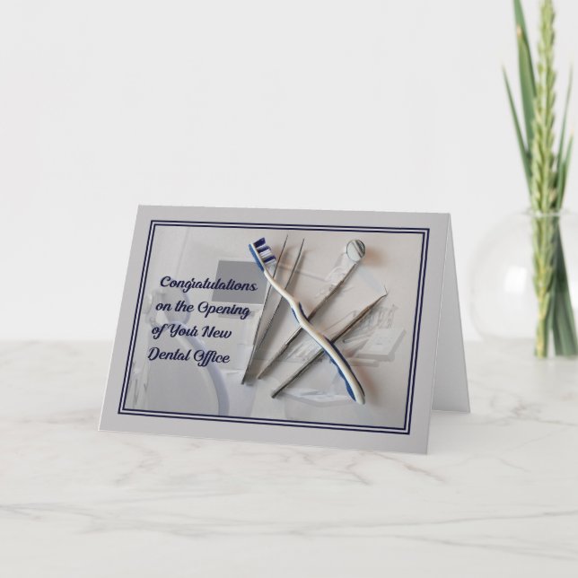 Glückwunschkarte Eröffnung des neuen Zahnarztes Karte (Vorderseite)