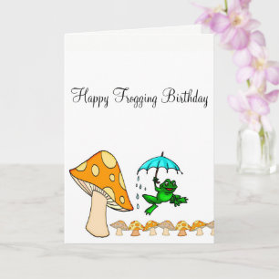 Glückwunschkarte Frosch Frosch Mushroom Karte