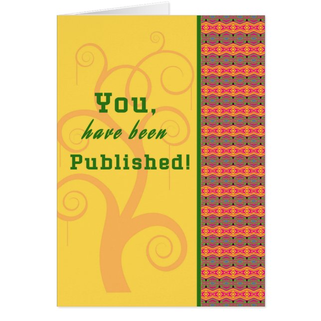 Glückwunschkarte für das erste Buch veröffentlicht (Vorne)