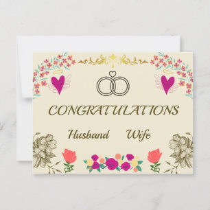 Glückwunschkarte für Hochzeit Postkarte