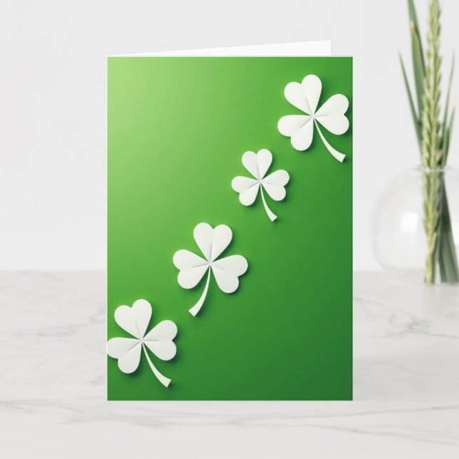 Glückwunschkarte Lucky Shamrock Karte (Vorderseite)