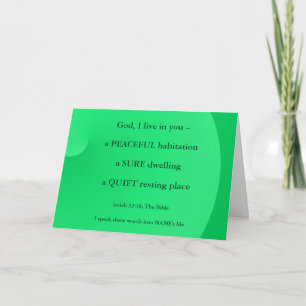 Glückwunschkarte mit Bibelvers zum neuen Zuhause Karte