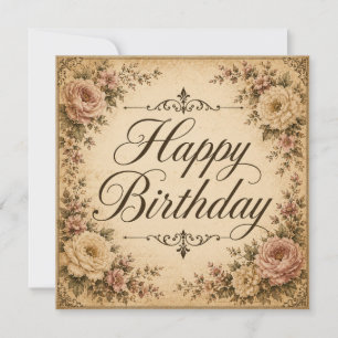 Glückwunschkarte mit Blumenmotiv zum Geburtstag Feiertagskarte