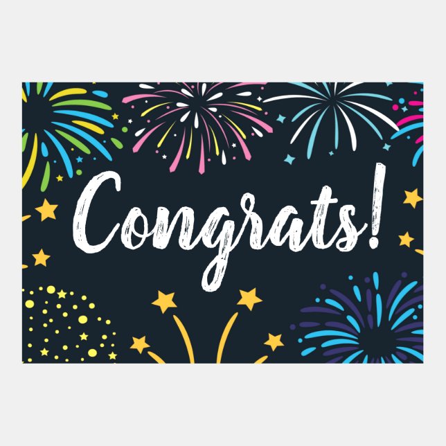 Glückwunschkarte mit Fireworks (Vorderseite)