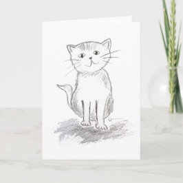 Glückwunschkarte mit glücklicher Katze Karte