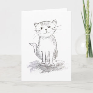 Glückwunschkarte mit glücklicher Katze Karte