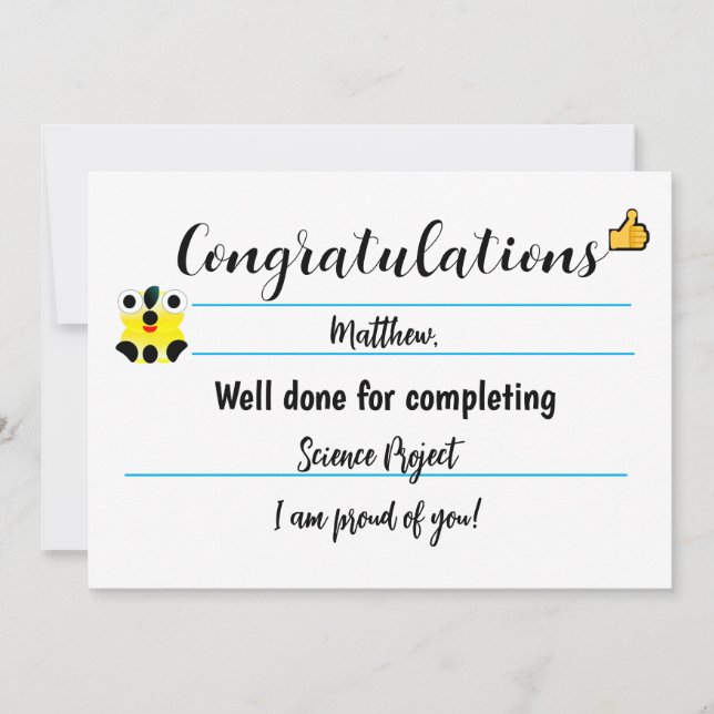 Glückwunschkarte mit Niedlichem Gesicht Feiertagskarte (Vorderseite)