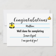 Glückwunschkarte mit Niedlichem Gesicht