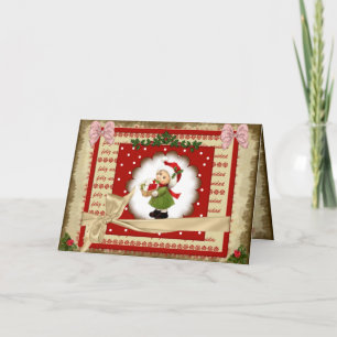 Glückwunschkarte Weihnachten Stil scrap