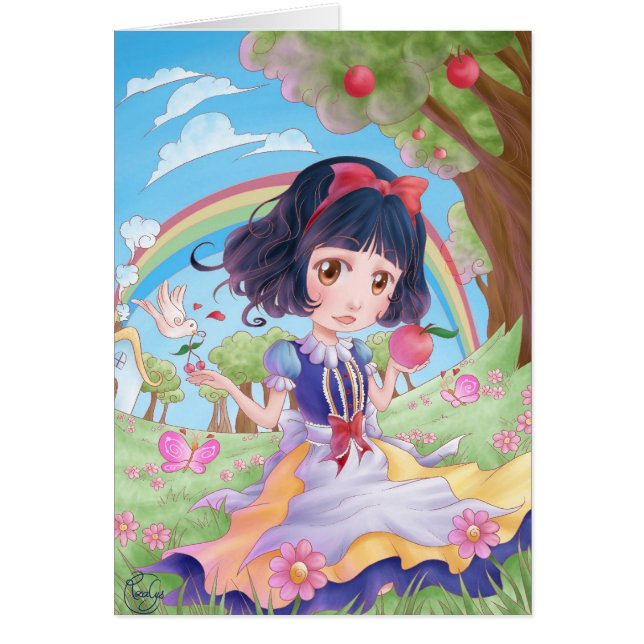 Glückwunschkarte - weiß-Schnee (Vorne)