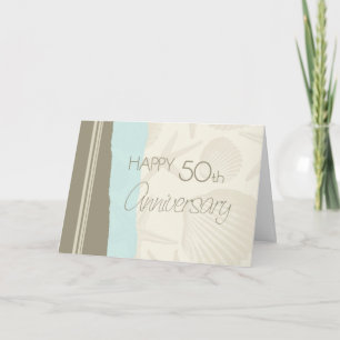 Glückwunschkarte zum 50. Hochzeitstag Seashells Karte