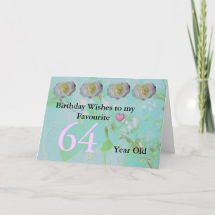 Glückwunschkarte zum 64. Geburtstag Karte