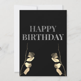 Glückwunschkarte zum Geburtstag dunkel Einladung