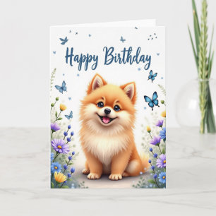 Glückwunschkarte zum Geburtstag für einen süßen Hu Karte