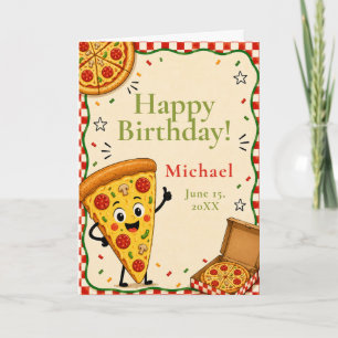 Glückwunschkarte zum Geburtstag für Kinder mit Piz Karte