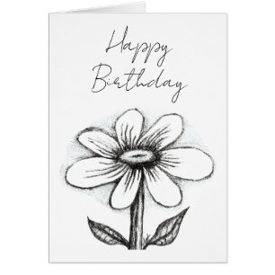 Glückwunschkarte zum Geburtstag für sie mit Gänseb