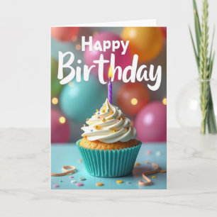 Glückwunschkarte zum Geburtstag mit hellem Stern Karte