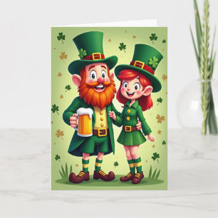 Glückwunschkarte zum Leprechaun-Fest Karte