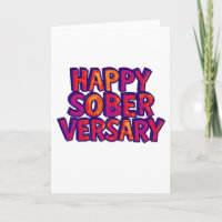 Glückwunschkarte zum Soberversary mit Umschlag 5x7