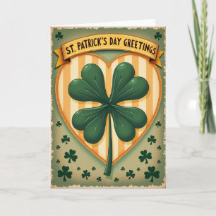 Glückwunschkarte zum St. Patrick's Day im Vintage- Karte