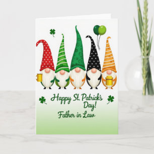 Glückwunschkarte zum St. Patrick's Day mit Gnom-Zi Karte