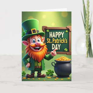 Glückwunschkarte zum St. Patrick's Day mit Leprech Karte