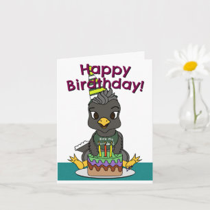 Glückwunschkarte zum Vogelgeburtstag Karte
