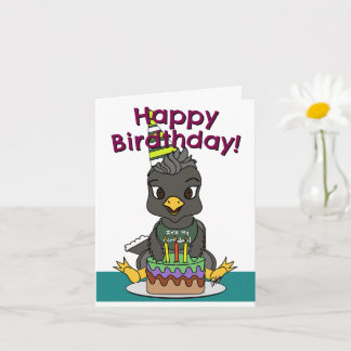 Glückwunschkarte zum Vogelgeburtstag Karte