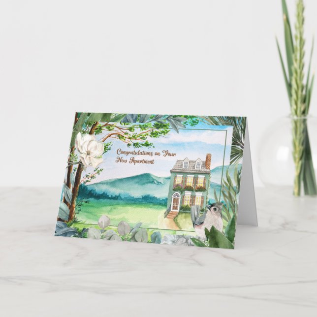 Glückwunschkarte zur Suche nach einer neuen Wohnun Dankeskarte (Vorderseite)