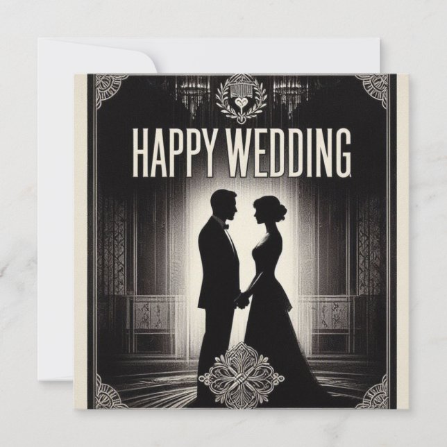 Glückwunschkarten zur Hochzeit Feiertagskarte (Vorderseite)