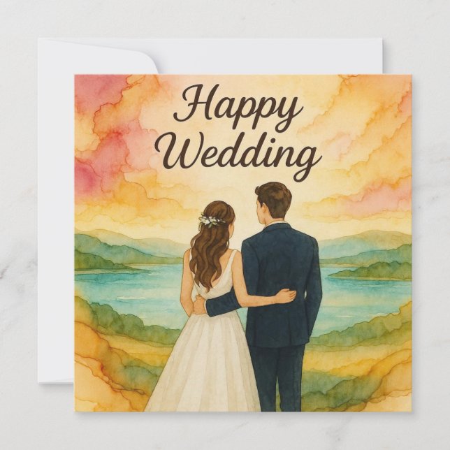 Glückwunschkarten zur Hochzeit  Karte (Vorderseite)