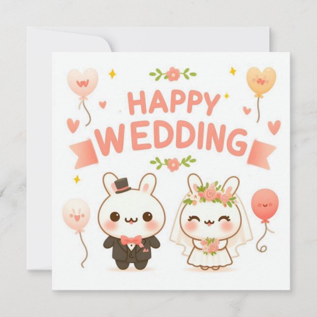 Glückwunschkarten zur Hochzeit  Karte (Vorderseite)