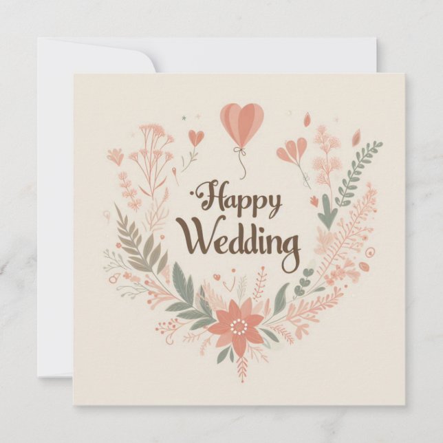 Glückwunschkarten zur Hochzeit  Karte (Vorderseite)