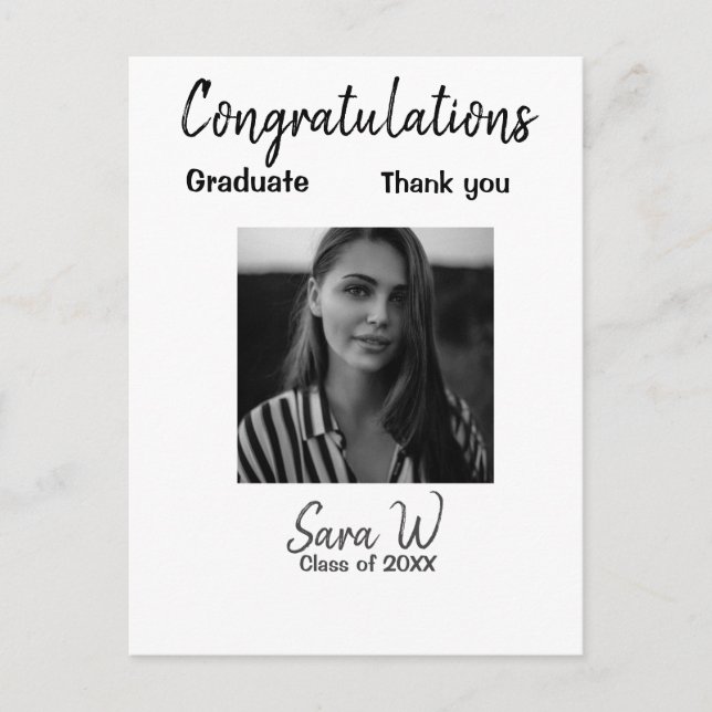 Glückwunschklasse Jahrgangsname Schule Protokoll Postkarte (Vorderseite)