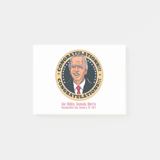 Glückwunschpräsidentin jojoden post-it klebezettel (Vorderseite)