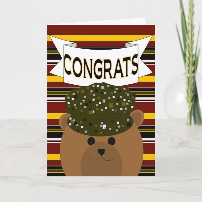 Glückwunschs Army Soldier Hero Karte (Vorderseite)