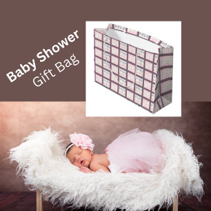 Glückwunschs Baby Girl Pink Muster Große Geschenktüte