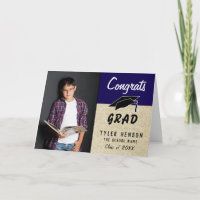 Glückwunschs Grad Blue Rustica Abschluss Card