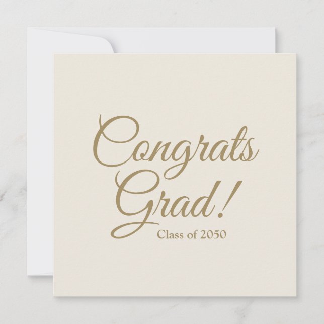 Glückwunschs grad gold creme benutzerdefinierte Sk Karte (Vorderseite)